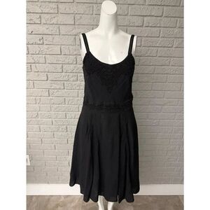 Vasna Desire Women’s Black Beaded Embroidered Tank Dress Size M